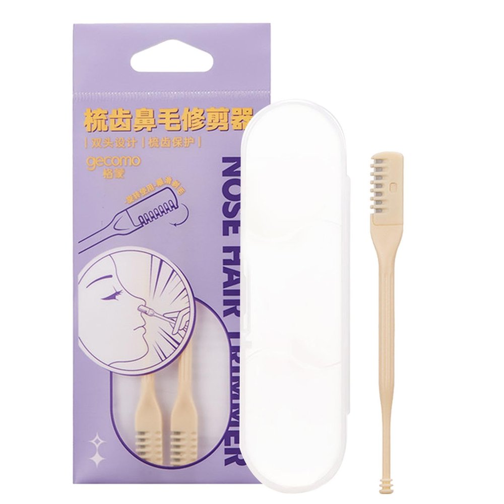 Nose Hair Trimmer,2 in 1 Nose Hair Clippers | Nose Hair Clippers, Storage Box Hair Removal Tool, Manual Nasal Hair Cutter, Nostril Hair Remover for Men Women