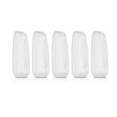 Chikoo Paws & Claws 5 Travel Portable Toothbrush Head Covers - Transparent Toothbrush Protector Case for Home, Outdoor, Camping, Hiking, Business Trip (5 Pcs)