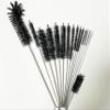16 Pieces Bottle Brush Set, Nylon Bottle Brush with Flexible Stainless Steel Handle, Small and Long Handle Brush for Washing Narrow Neck Bottle, Straw, Pipes, Cup, Tube, Sink (Black) view 3