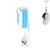 COLLBATH Adaptive Stainless Steel Elderly Eating Spoon with Non-slip Silicone Handle, Tremble Proof Portable Feeding Utensil for Disabled Adults and Seniors view 2