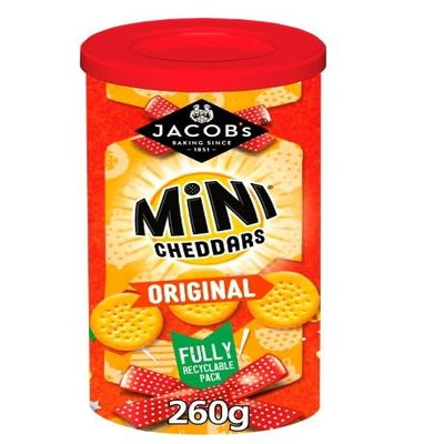 6 x Mini Cheddars Original Christmas Caddy 260G Delicious Tasty And Twisty Treat Gift Hamper For Birthday,Christmas,Easter,New Year