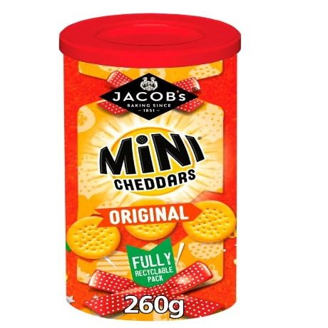 6 x Mini Cheddars Original Christmas Caddy 260G Delicious Tasty And Twisty Treat Gift Hamper For Birthday,Christmas,Easter,New Year