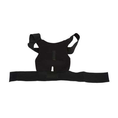 Adjustable Back Brace Posture Corrector Back Spine Support Brace Belt Shoulder Lumbar Correction Bandage Corset for Men Women (Color : Black, Size : Medium)