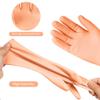 AUAUY 2 Pairs Reusable Washing up Gloves, Rubber Odorless Dishwashing Gloves, Non-Slip and Waterproof Household Cleaning Gloves with Embossed Palm for Kitchen Cleaning, Gardening (Green+Orange, M) view 3
