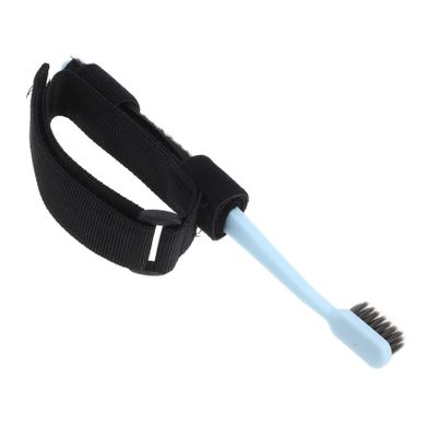 COLLBATH Disabled Toothbrush Aid Adaptive Hand Toothbrush with Soft Nylon Bristles and User-Friendly Design 18.5X3.2X2.5Cm for Elderly Seniors Oral Care at Home