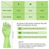 AUAUY 1 Pairs Reusable Washing up Gloves, Rubber Odorless Cleaning Gloves, Non-Slip and Waterproof Household Dishwashing Gloves with Embossed Palm for Kitchen Cleaning, Laundry, Gardening (Green, M) view 2