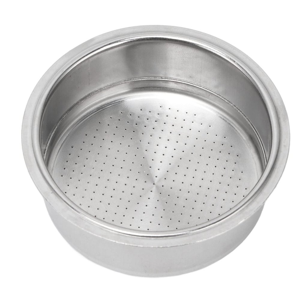 Stainless Steel Coffee Filter, Reusable 2 Layers Pressurized Filter Basket Strainer, 51mm Pressurized Porous Filter, Coffee Machine Replacement Accessories