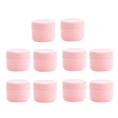 Refillable Plastic Empty Face Cream Cosmetic Container with Lid Pink-100g