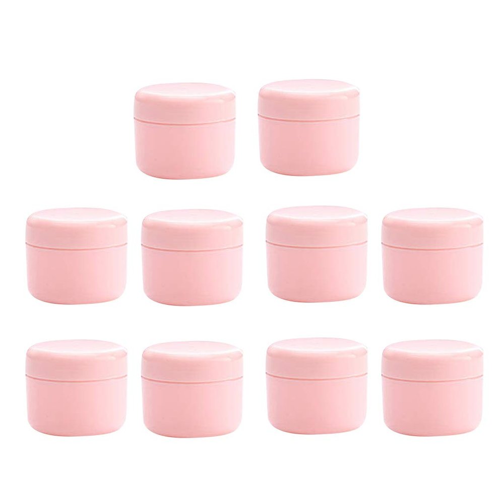 Refillable Plastic Empty Face Cream Cosmetic Container with Lid Pink-100g