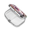 Small Heart Shaped Trees Printed Pill Organizer Daily,Portable Metal Travel Pill Case Box for Purse and Pocket view 2