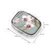 Small Bell Orchid Printed Pill Organizer Daily,Portable Metal Travel Pill Case Box for Purse and Pocket view 3