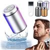 Silver IPX7 Waterproof Wet/Dry USB Rechargeable Electric Razor for Men - Portable Mini Electric Shaver for Travel, Office, Business Trips view 1