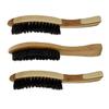 BELLIFFY 3pcs Natural Boar Bristle Beard Brush Men Long Handle Hair Brush for Beard Care Kit Random Style view 1