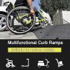 19cm Heavy Duty Plastic Ramp for Wheelchairs and Mobility Scooters Sidewalk Ramp with 16/19 Cm Climb Height view 2