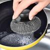Stainless Steel Washing Up Brush, Steel Scrubber Wool Pads | Stainless Steel Washing Up Brush for Cleaning | Stainless Steel Wool Scrubber for Iron Pots in the Sink view 3