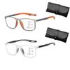 Aosrioylt Sport Intelligent Photochromic Progressive Bifocal Presbyopia Glasses, Chromoscope, Reading Glasses(Orange+white,+2.00) view 1