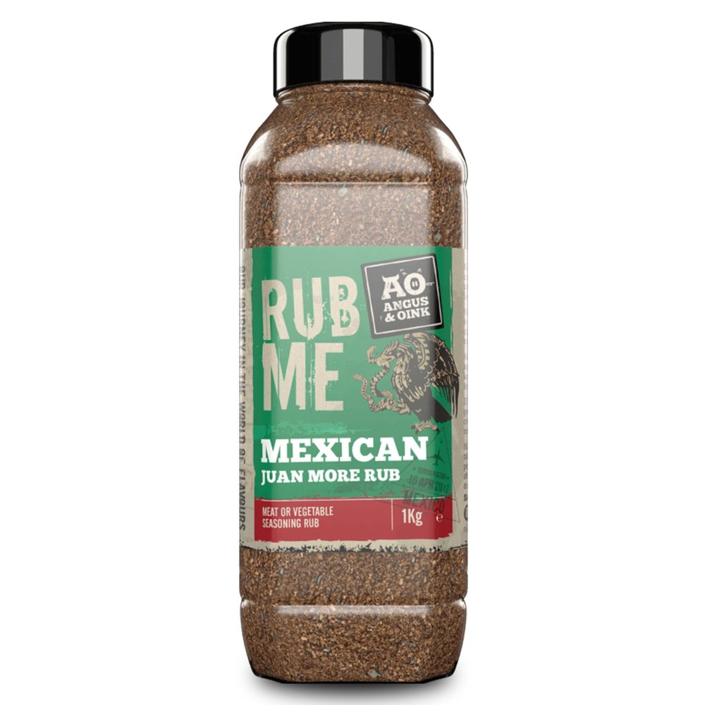Angus & Oink | Rub Me Mexican Juan More BBQ Seasoning | Authentic Mexican Flavour Infusion | Perfect for Tacos, Cuban Sandwiches & BBQ Dishes | Gluten-Free | 1kg
