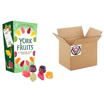 Assortment of Fruit Flavour Jellies With a Sugar Coating Sweets Box 350g