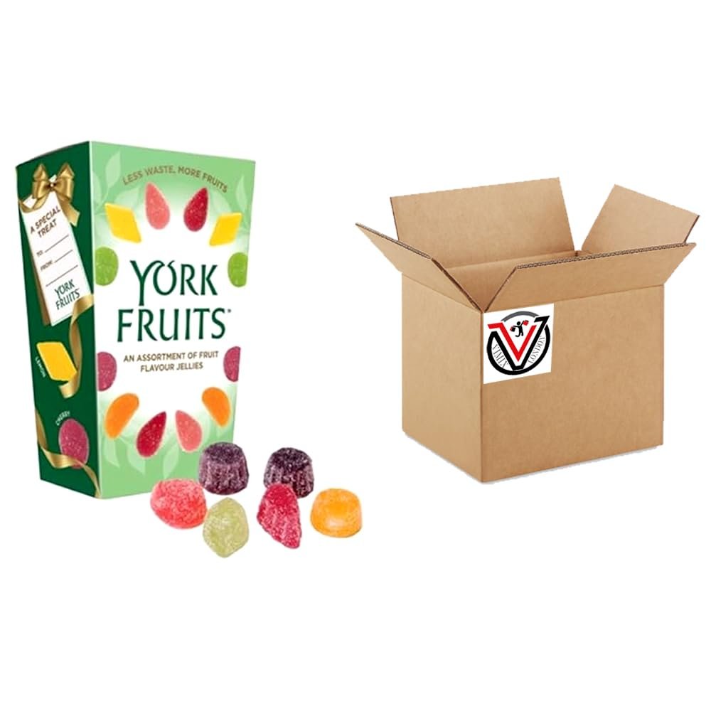 Assortment of Fruit Flavour Jellies With a Sugar Coating Sweets Box 350g