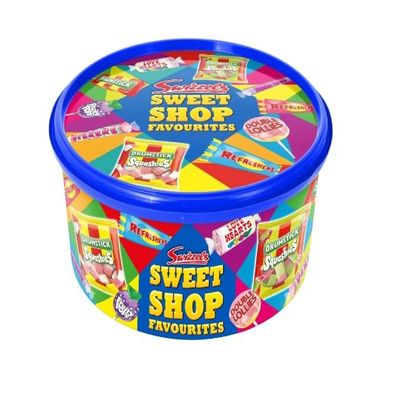 2 x Sweet Shop Favourites Tub 650G Delicious Tasty And Twisty Treat Gift Hamper For Birthday,Christmas,Easter,New Year