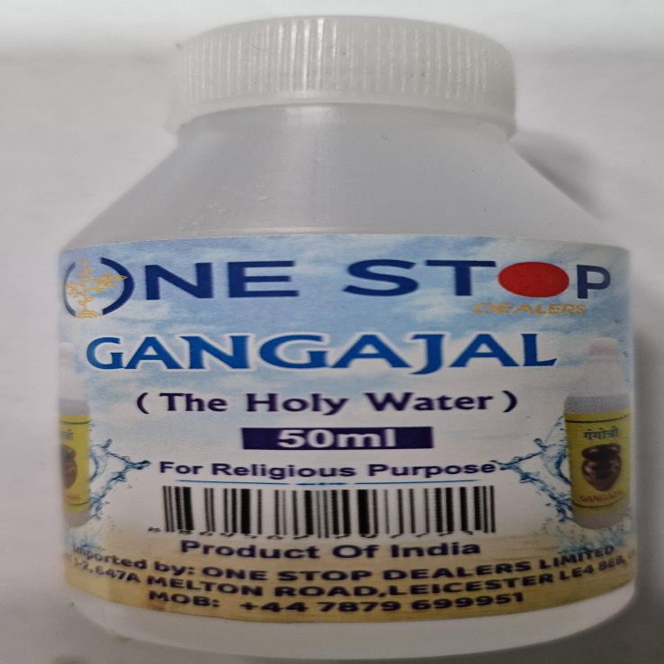 One Stop Dealers Gangajal Holy Water 50ml - Sacred Water from River Ganga - Ideal for Pooja, Rituals, and Spiritual Use (Pack of 1)
