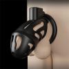 Cobra Chastity Lock Black Breathable Male Chastity Device Anti-Masturbation Pleasure Product (110mm) view 2