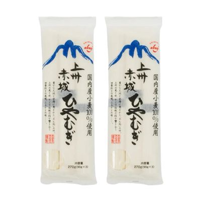 Akagi Joshu Japanese Dried Noodles - Hiyamugi Dried Wheat Thin Noodle (2 Packs, 6 Servings)