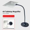 4X Magnifying Glass with Stand, Flexible Gooseneck Magnifying Glass for the Elderly, Low Vision Seniors, Large Page Magnifier for Reading, Sewing, Repairing, Crafting, Close Work view 2