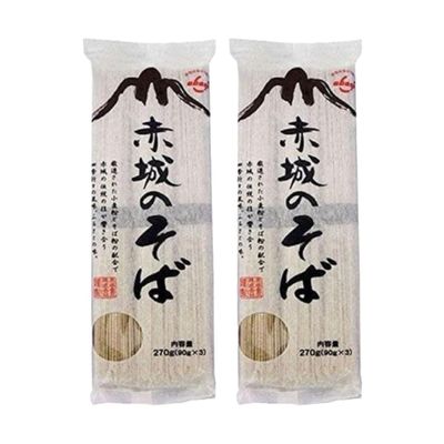 Akagi Joshu Japanese Dried Noodles - Soba Dried Buckwheat Noodle 270g (2 Packs, 6 Servings)