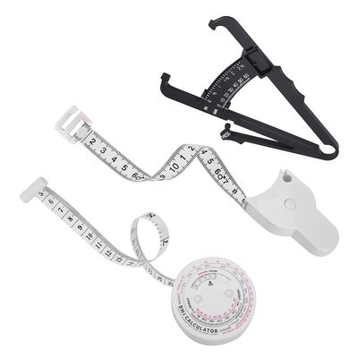 Skinfold Calipers, Body Fat Caliper Body Fat Tester Retractable Waist Measuring Tape BMI Measuring Tool Caliper