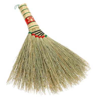 CANIGHT Handcrafted Straw Broom for Indoor Cleaning Compact Desktop Bed Broom with Short Handle for Effortless Dust and Dirt Sweeping Bedroom and Living Spaces