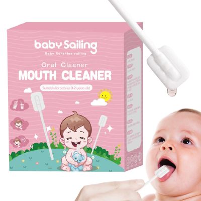 Baby Mouth Cleaner - 30PCS Oral Gauze Gum Cleaner Stick, Tongue Gauze Cleaner | Oral Tongue Gauze Gum Cleaner Stick, Comfortable and Flexible Tongue Cleaner for Baby Kids Tooth and Mouth Care