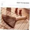 TOBBOMEY Manual Broom Palm Small Cleaning Tool for Bed Mattress and Kitchen Dust Brush view 3