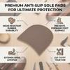 Rubber Heel Replacement Thicken Anti Slip Sole Pad Replacement Shoe Heel Repair Accessories for Leather Shoes and Bottom (Brown) view 3