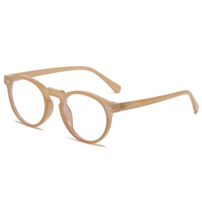 LJCZKA Round Blue Light Blocking Glasses for Men Women Small Retro Computer Glasses Clear Anti Fatigue for Reading Texting Gaming