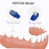SEWOART 2pcs False Teeth Brush Double Sided Denture Cleaning Brush Dual Head Design Efficient Plaque Removal Portable Oral Care Tool for Denture Maintenance view 3