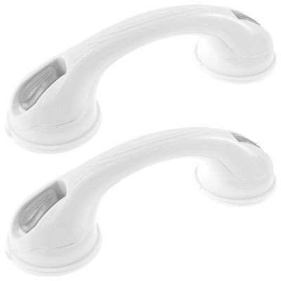 2 Pack Suction Bathroom Grab Bars for Elderly Kid, Anti Slip, Safety Grab Rail for Bathtubs and Shower Handle, Toilet Handle Handicap, Senior Assist Bathroom Grab Rails for Bathtub, Shower, Toilet