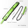 Hdynasty Green Leather Black Plush Detachable Collar, Role Play Party Accessories view 3