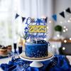 Congrats 2025 Graduate Cake Topper, Congrats Grad Cake Decorations, Congratulations, Class of 2025 Graduation Party Decorations, Blue and Gold Glitter view 3