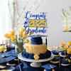 Congrats 2025 Graduate Cake Topper, Congrats Grad Cake Decorations, Congratulations, Class of 2025 Graduation Party Decorations, Blue and Gold Glitter view 4
