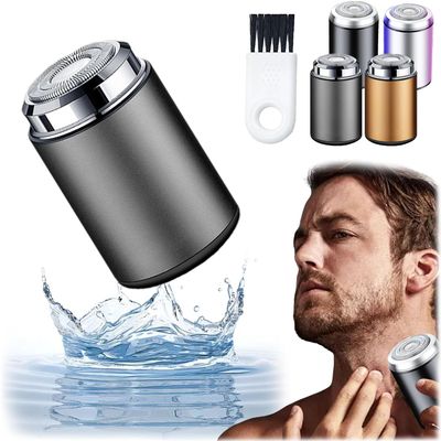 Mini Electric Shaver, Mini Shaver, Mini Portable Electric Shaver, Portable Mini Men's Razor Electric Shaver for Men, USB Rechargeable Waterproof Shaver Beard Trimmer (Gray)