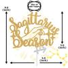 Sagittarius Season Cake Topper, Big Sagittarius Energy/December November Birthday Cake Decor, 12 Zodiac Constellation Birthday Party Decoration Supplies for Men Women, Gold Glitter view 2