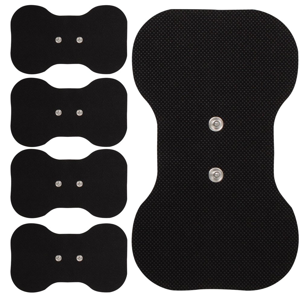 Med-Fit Butterfly Wireless TENS Self-Adhesive Electrode  Versatile, Durable, and Hassle-Free Pain Relief (Black, Butterfly 5 Pack)