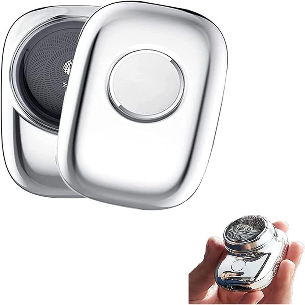 2024 Mini-Shave Electric Shaver, Portable Mini Electric Shaver for Men, Mini Shaver Men's Electric, Pocket Size, Lightweight Pocket Shaver, Wet and Dry Shaver (White)