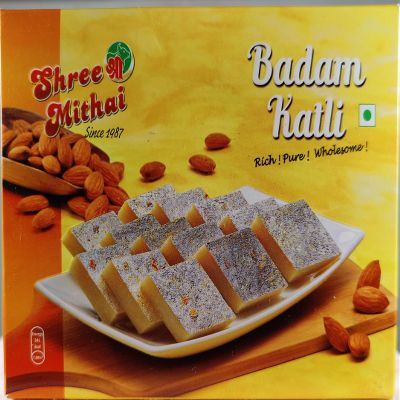 Shree Mithai Badam Katli, Premium Almond Sweet, Traditional Indian Dessert, Perfect for Gifting and Celebrations - 250gm (13 Pcs)