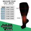 3 Pairs Plus Size Compression Socks for Women and Men Wide Calf 20-30mmhg Extra Large Knee High Support for Circulation, 01-black/Black/Black, 3X-Large view 2