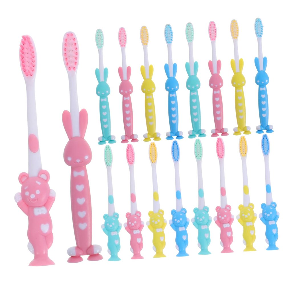 Beavorty 32pcs Cute Boys and Girls Toothbrushes Bulk Pack Soft Bristles Cartoon Toothbrush Gentle Cleaning for Toddlers