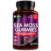 Sea Moss Gummies - Enriched with Irish Sea Moss, Burdock Root and Bladderwrack - High Strength 3000mg Vegan Gummy - Seamoss Gummies Made in UK by New Leaf 60 Gummys view 1