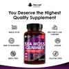 Sea Moss Gummies - Enriched with Irish Sea Moss, Burdock Root and Bladderwrack - High Strength 3000mg Vegan Gummy - Seamoss Gummies Made in UK by New Leaf 60 Gummys view 4