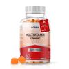 Flebo Multivitamin Gummies for Women & Men - Vegan Chewable Adult Orange Flavour 60 Gummies - 1 Month Supply, 9 Vitamins & Minerals VIT C, D3, B6, B7, Iron & Zinc - Immune Support & Skin Health
